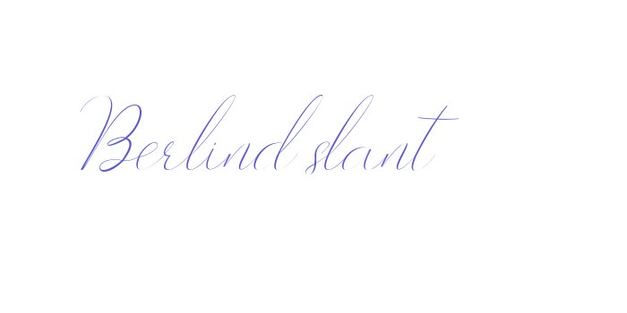 Berlind slant Font Download