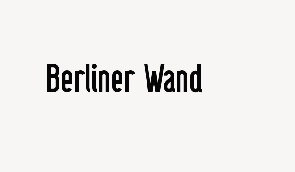 Berliner Wand Font