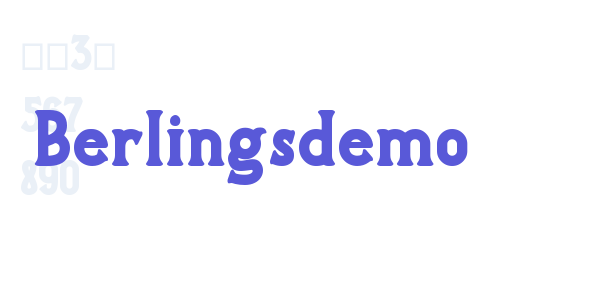 Berlingsdemo font