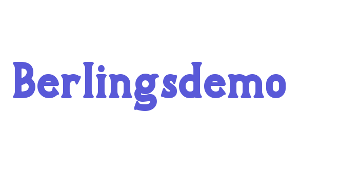 Berlingsdemo Font