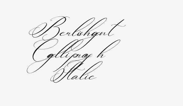 Berlishanty Calligraphy Italic Font