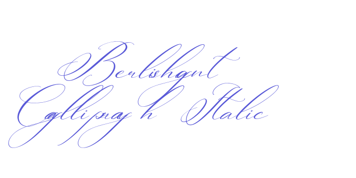 Berlishanty Calligraphy Italic Font Download