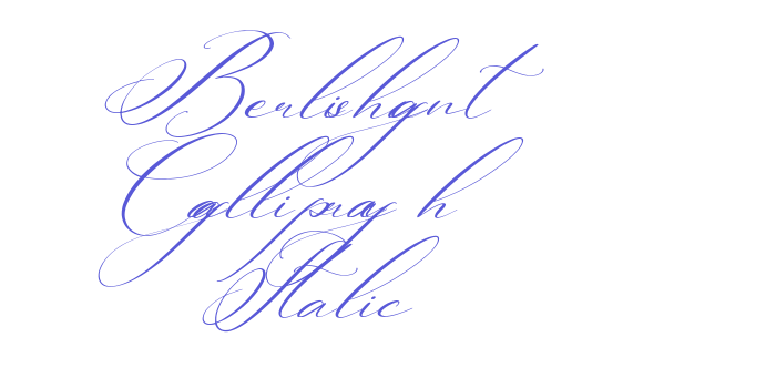 Berlishanty Calligraphy Italic Font