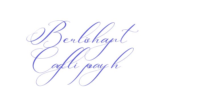 Berlishanty Calligraphy Font