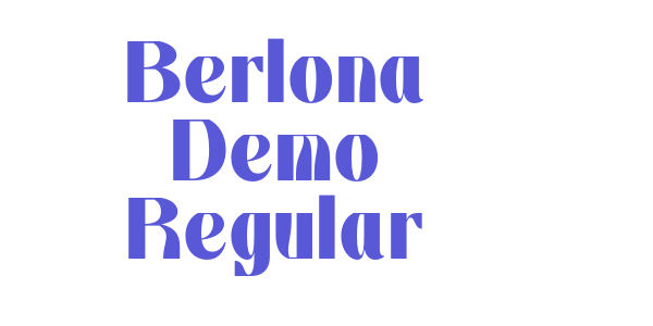 Berlona Demo Regular font free