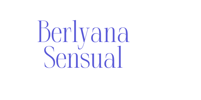 Berlyana Sensual Font