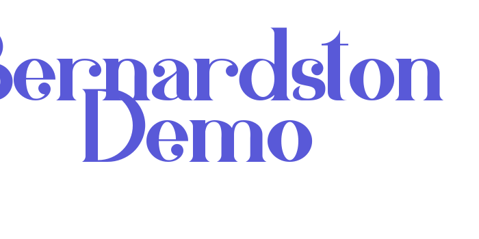 Bernardston Demo Font