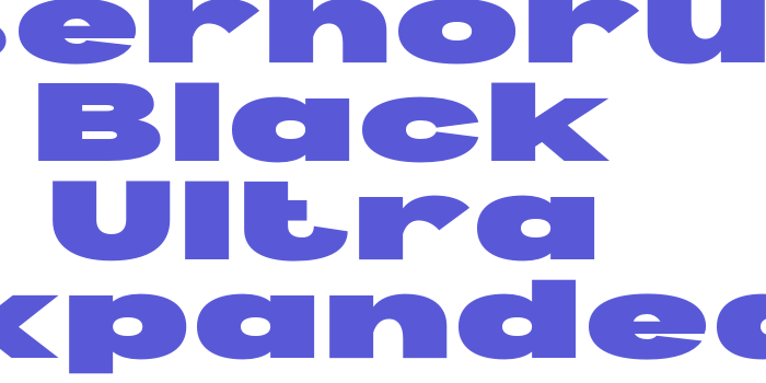 Bernoru Black Ultra Expanded Font