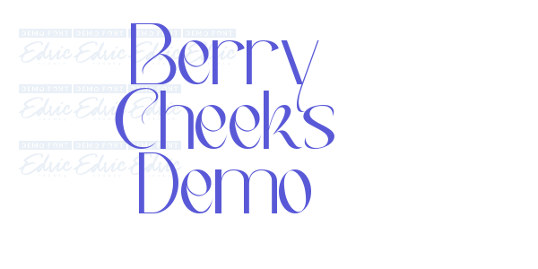 Berry Cheeks Demo font free