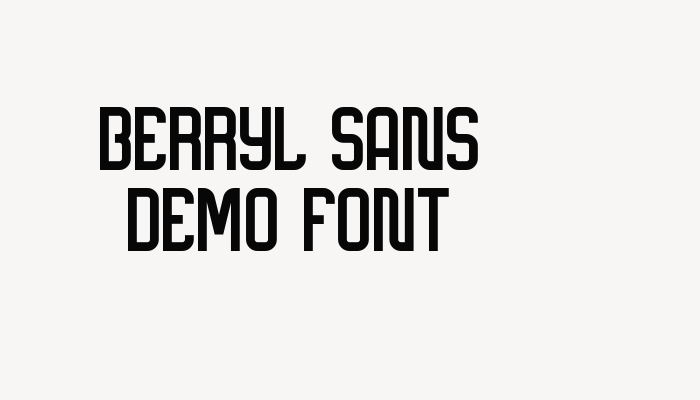 Berryl Sans DEMO font font download