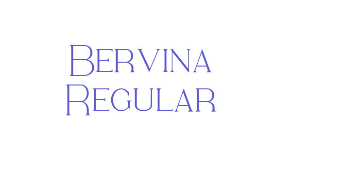 Bervina Regular Font Download