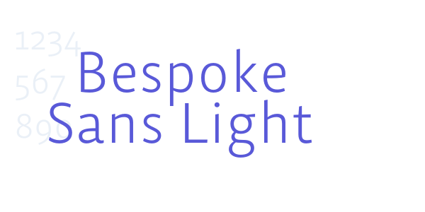 Bespoke Sans Light font free