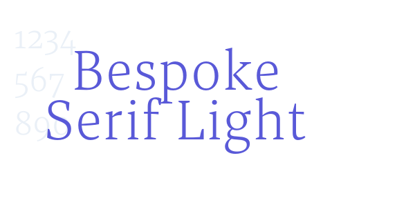 Bespoke Serif Light font free