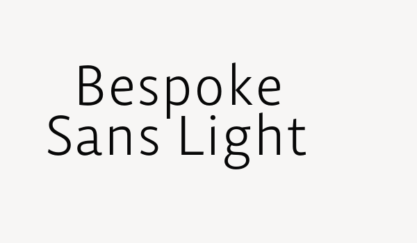 Bespoke Sans Light Font