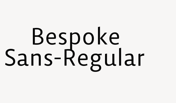 Bespoke Sans-Regular Font