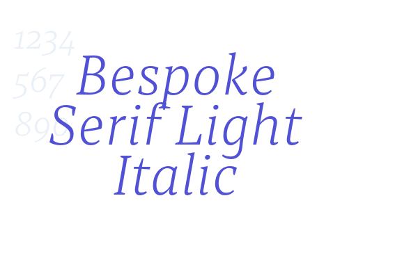 Bespoke Serif Light Italic