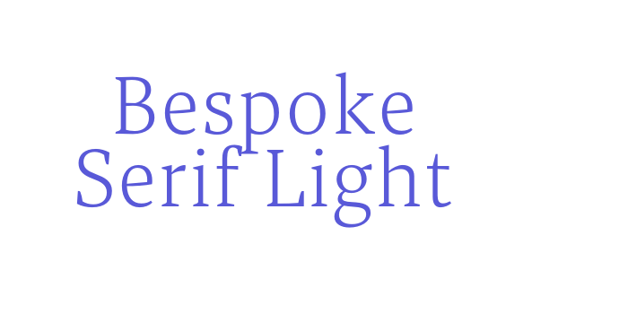 Bespoke Serif Light Font Download