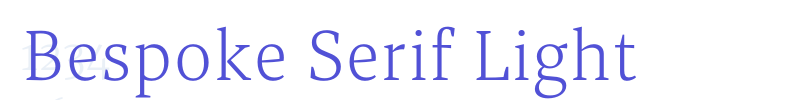 Bespoke Serif Light-font