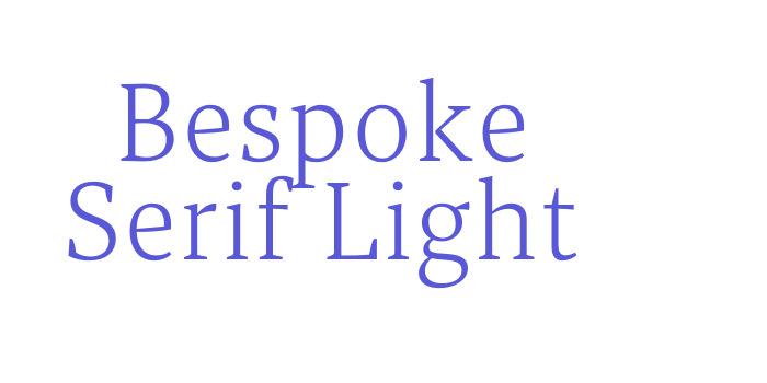 Bespoke Serif Light Font