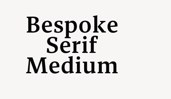 Bespoke Serif Medium Font