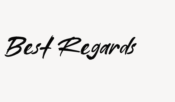 Best Regards Font