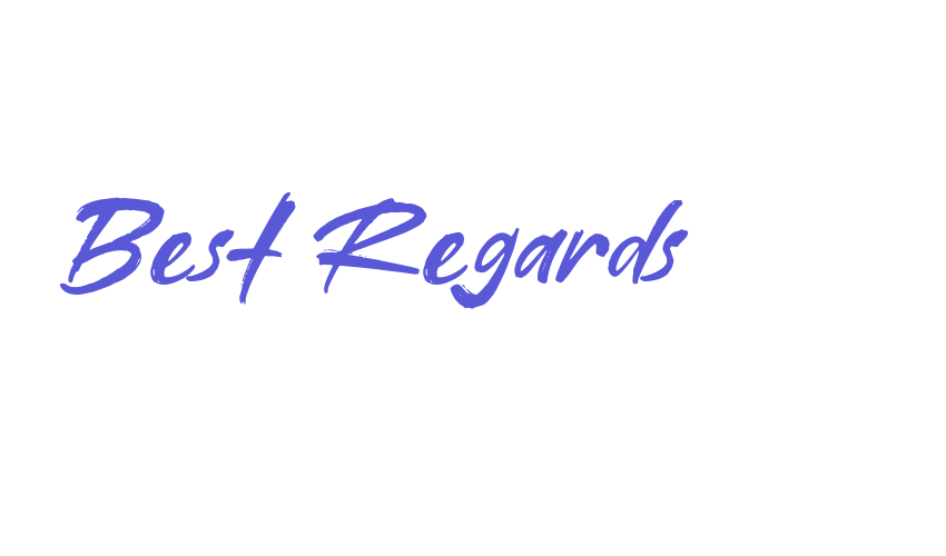 Best Regards Font