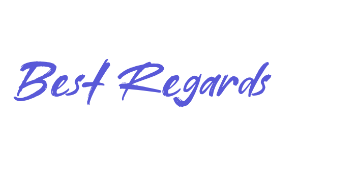 Best Regards Font Download