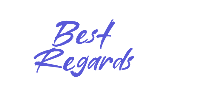 Best Regards Font