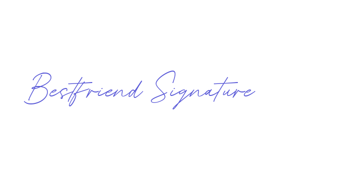 Bestfriend Signature Font Download