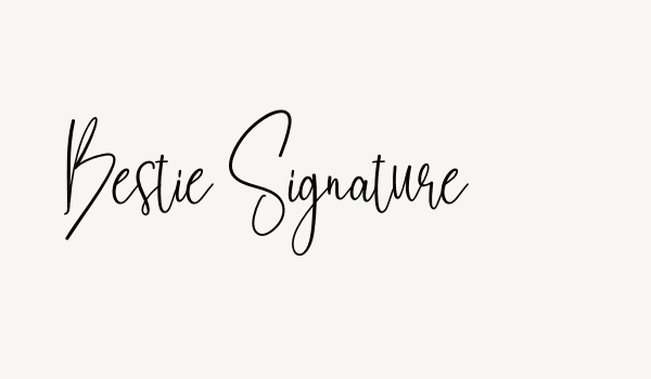 Bestie Signature Font