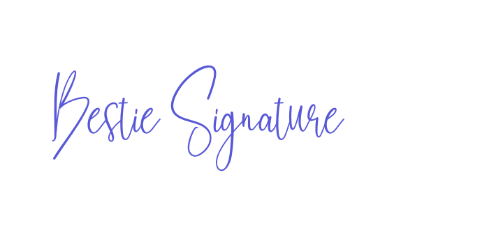 Bestie Signature Font Download