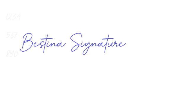 Bestina Signature font free