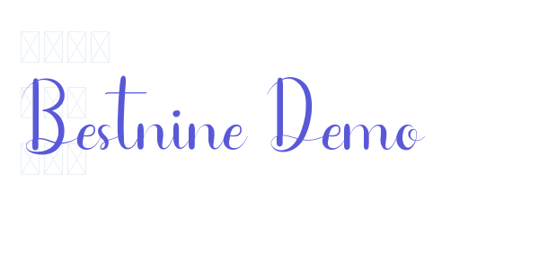 Bestnine Demo font free