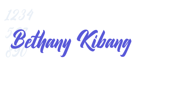 Bethany Kibang font