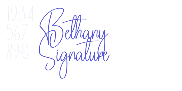 Bethany Signature font