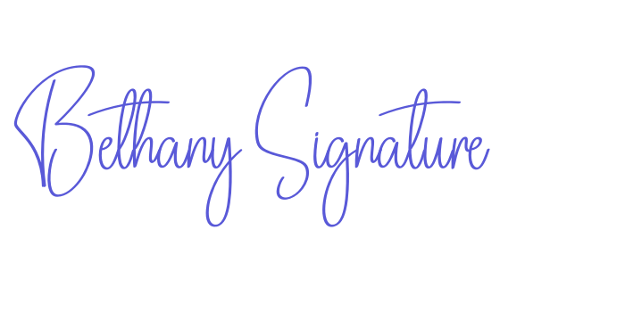 Bethany Signature Font Download