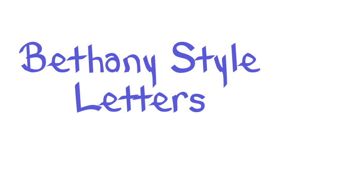 Bethany Style Letters Font Download