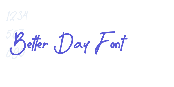 Better Day Font font free