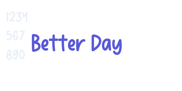 Better Day font free