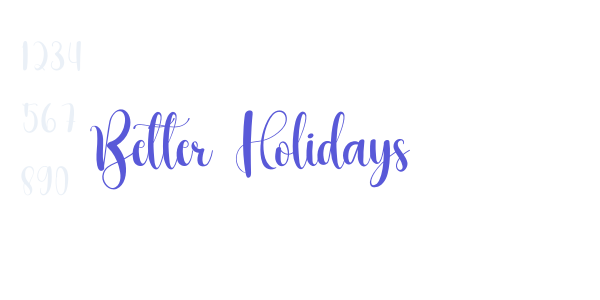 Better Holidays font free