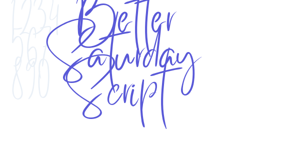 Better Saturday Script font free