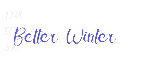 Better Winter font free