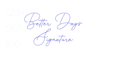 Better Days Signature-font-download