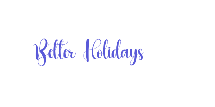 Better Holidays Font Download