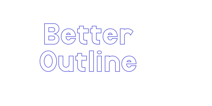 Better Outline Font