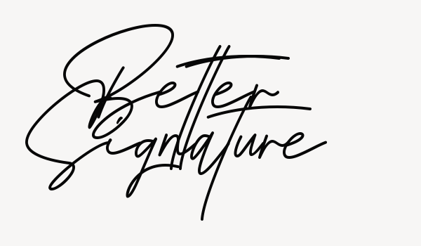 Better Signature Font