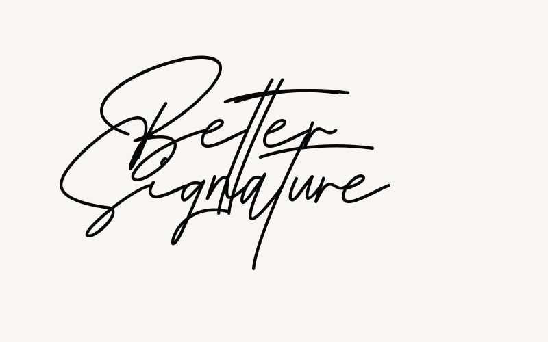 Better Signature Font