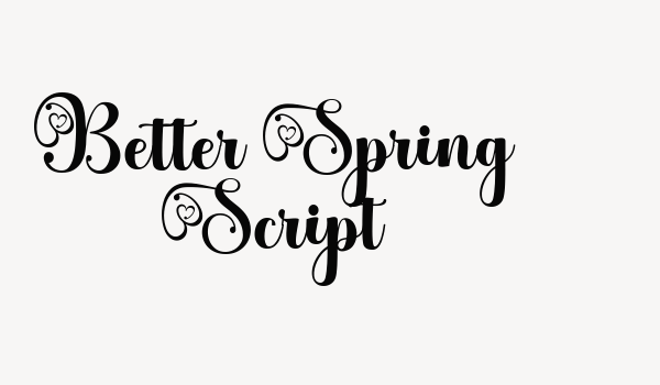 Better Spring Script Font