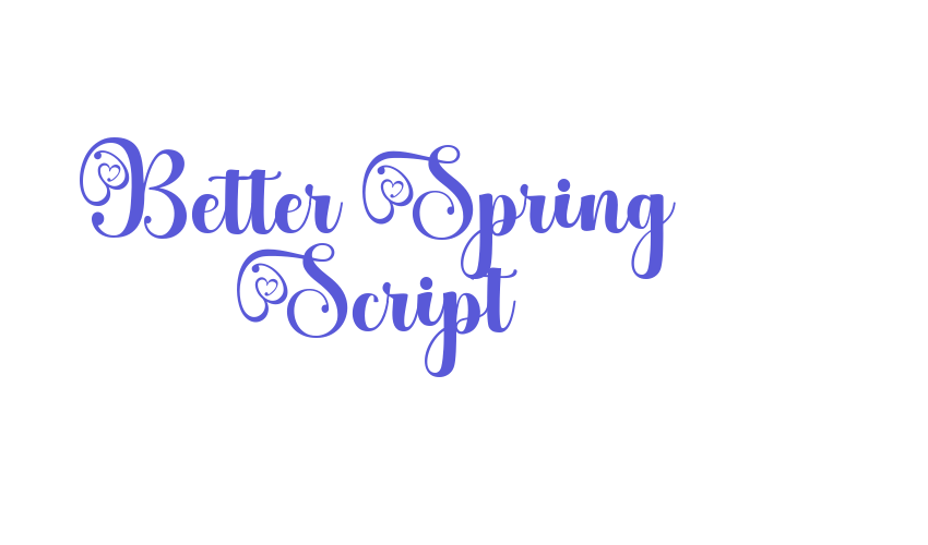 Better Spring Script Font