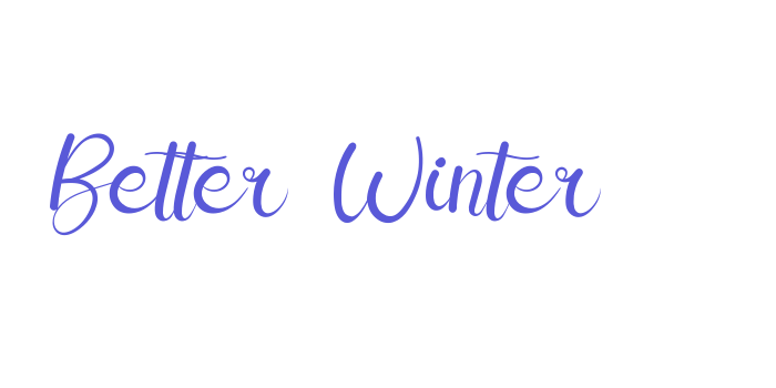 Better Winter Font